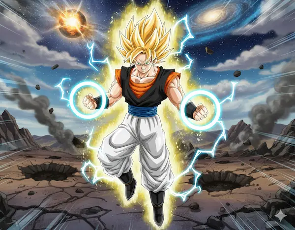 Dragon Ball fusion Goku and Vegeta AI generated image